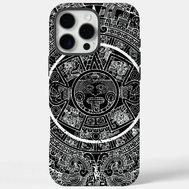 Funda iPhone 16 Pro Max Calendario maya azteca azteca 3 (Reverso)