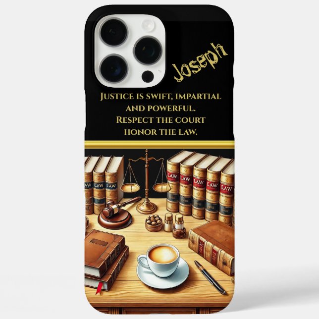 Funda iPhone 16 Pro Max Cámara de Justicia y Resolución (Reverso )