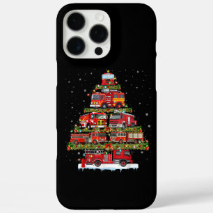 Funda iPhone 16 Pro Max Camión de bomberos enciende a Navidades de bombero