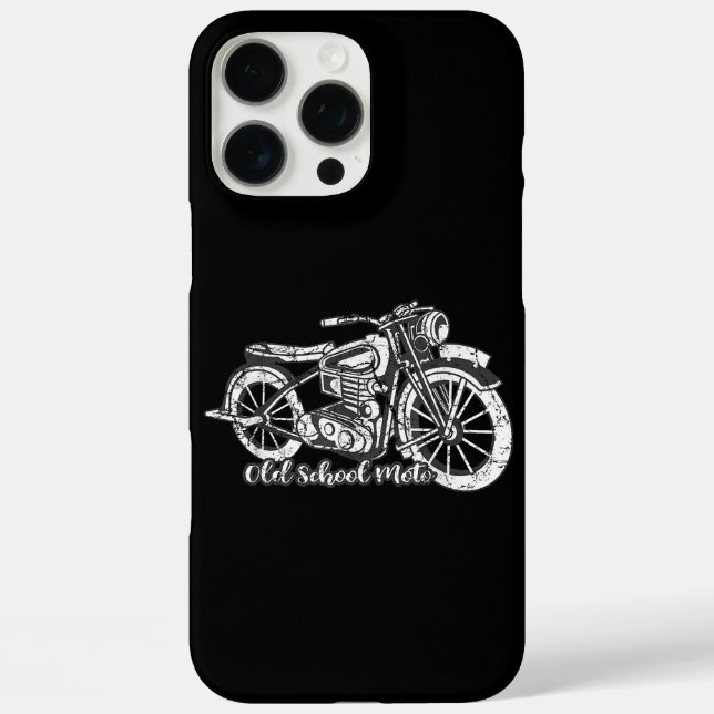 Funda iPhone 16 Pro Max Camisa de motocicleta de época (Reverso )