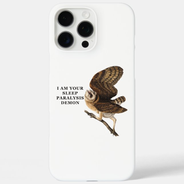 Funda iPhone 16 Pro Max Camiseta divertida de lechuza común  (Reverso )