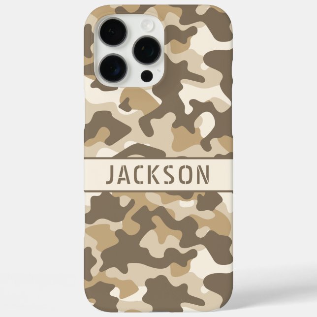 Funda iPhone 16 Pro Max Camuflaje de desierto personalizado (Reverso )