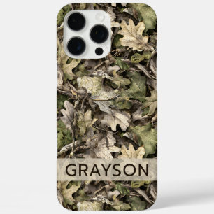Funda iPhone 16 Pro Max Camuflaje de Hojas Personalizado