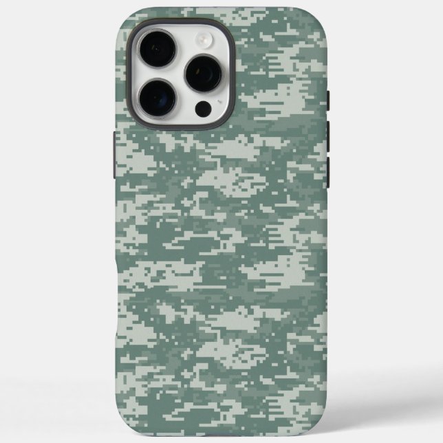 Funda iPhone 16 Pro Max Camuflaje Digital Ejército Woodland Camo (Reverso)