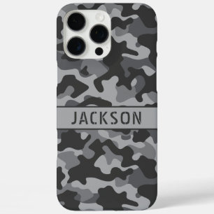 Funda iPhone 16 Pro Max Camuflaje Gris Personalizado