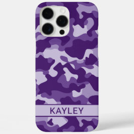 Funda iPhone 16 Pro Max Camuflaje Personalizado Morado