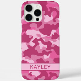 Funda iPhone 16 Pro Max Camuflaje Rosa Personalizado