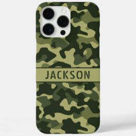 Funda iPhone 16 Pro Max Camuflaje Verde Personalizado