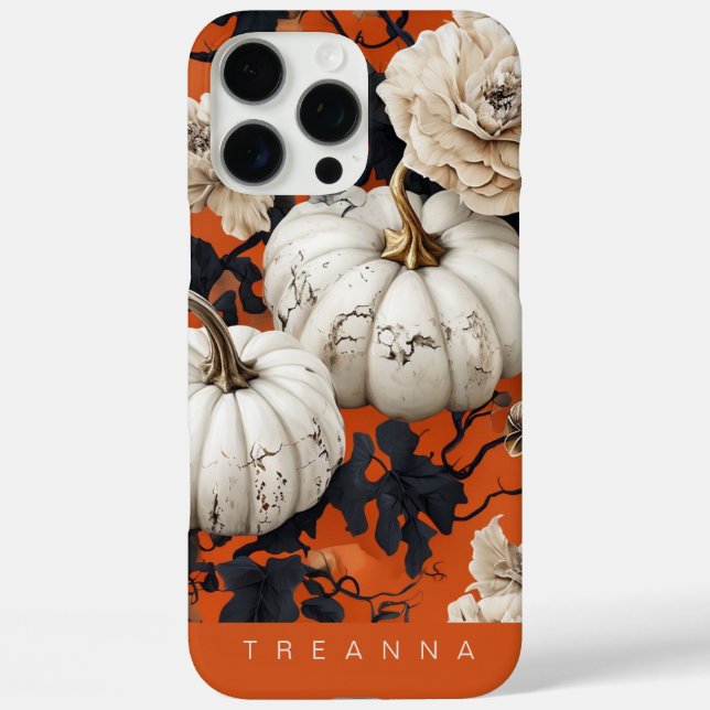 Funda iPhone 16 Pro Max Carácter de parche de calabaza (Reverso )