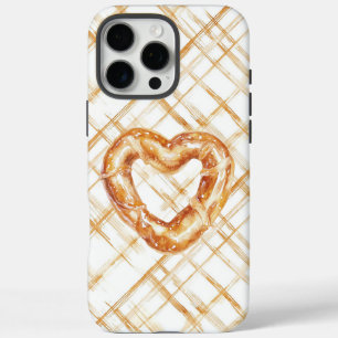 Funda iPhone 16 Pro Max Carmel Cream Heart Pretzel
