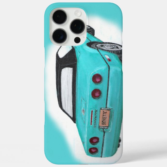 Funda iPhone 16 Pro Max Cartel de Corvette 1990 (Reverso )