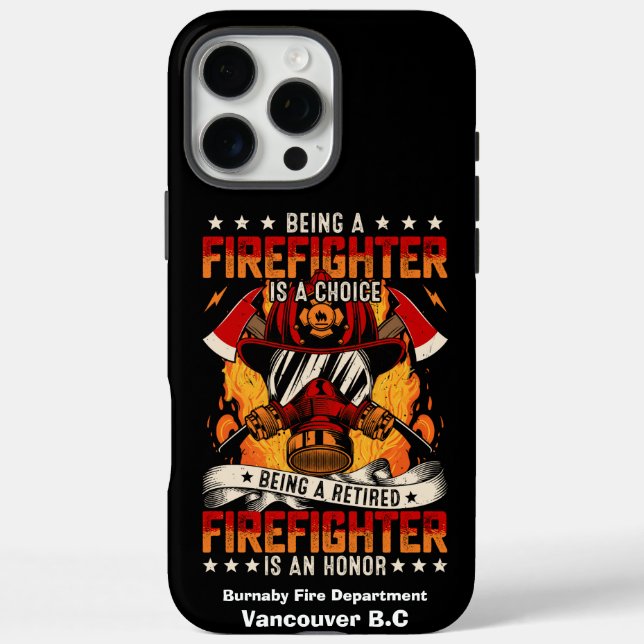 Funda iPhone 16 Pro Max Celebra un feroz bombero (Reverso)
