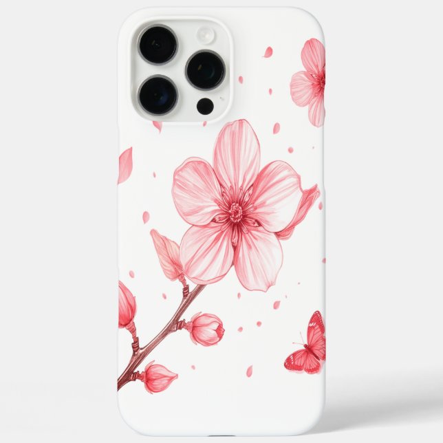Funda iPhone 16 Pro Max Cherry Bloom Elegance – Vibrant Nature Case (Reverso )