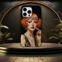 Chica Flapper Art Déco Elegante