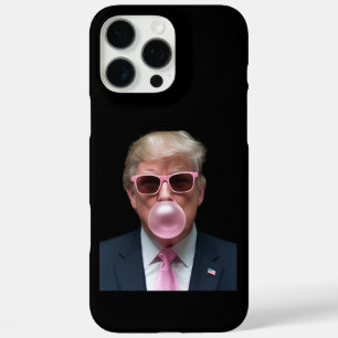 Funda iPhone 16 Pro Max Chicle Trump Rosa Divertido Presidente de EE. UU.