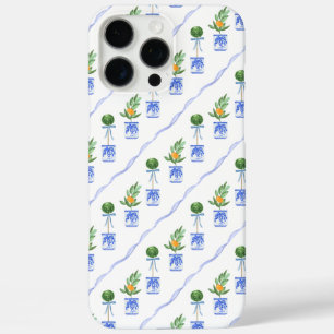 Funda iPhone 16 Pro Max Chinoiserie bonito azul y blanco arcos Topiary
