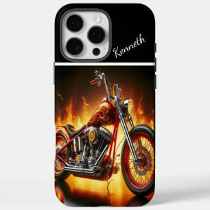 Funda iPhone 16 Pro Max Chopper pintado con llama