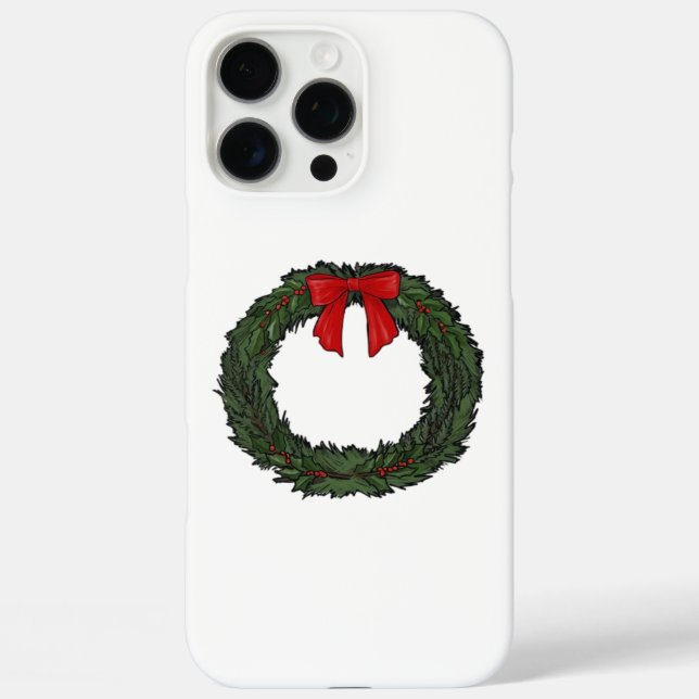 Funda iPhone 16 Pro Max Christmas Wreath Classic (Reverso )