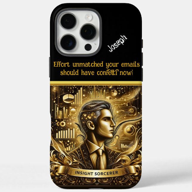 Funda iPhone 16 Pro Max Científico de datos creativos para Insights (Reverso)