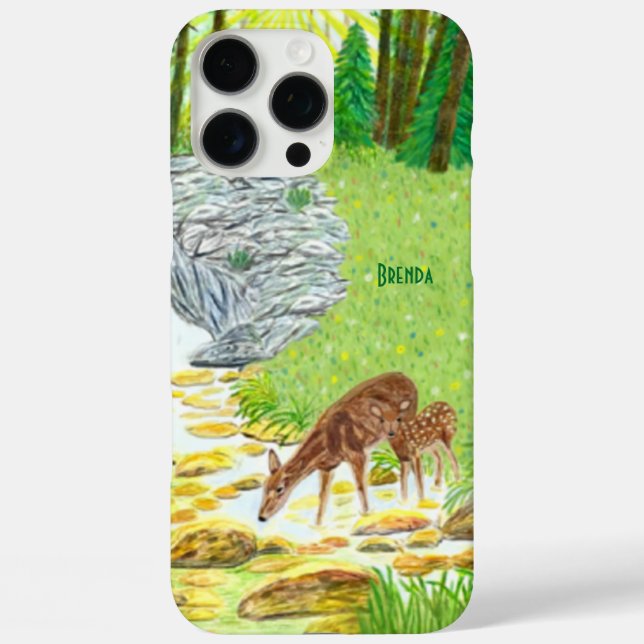 Funda iPhone 16 Pro Max Cierva y cervatillo (Reverso )