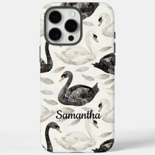 Funda iPhone 16 Pro Max Cisnes blancos negros