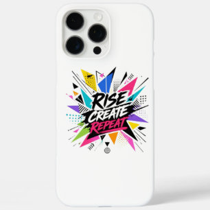 Funda iPhone 16 Pro Max Cita Motivacional Inspiradora de Crear y Repetir