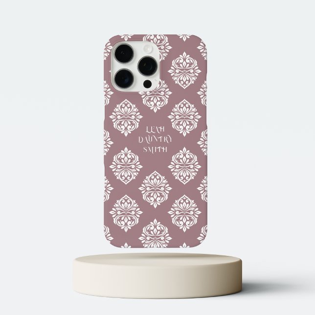 Funda iPhone 16 Pro Max Classy Damask Regency Mountbatten Pink (Subido por el creador)