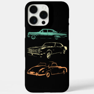Funda iPhone 16 Pro Max Coches de época - Retro gráfico de 80 y 90