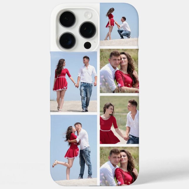 Funda iPhone 16 Pro Max Collage de fotos personalizado 6 (Reverso )
