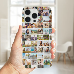 Funda iPhone 16 Pro Max Collage de fotos personalizado simple y moderno