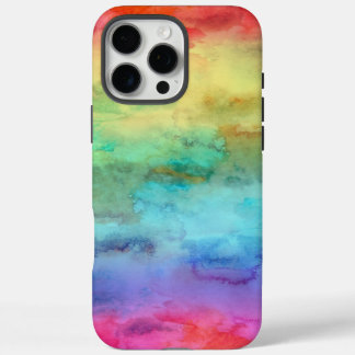 Funda iPhone 16 Pro Max Color de agua del arcoiris Abstract Estuche de tel