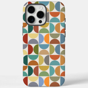 Funda iPhone 16 Pro Max Color del patrón de semicírculos MCM en crema