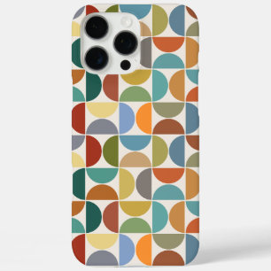 Funda iPhone 16 Pro Max Color del patrón de semicírculos MCM en crema