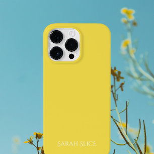 Funda iPhone 16 Pro Max Color sólido amarillo soleado nombre sol de verano