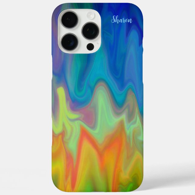 Funda iPhone 16 Pro Max Colores en llamas (Reverso )
