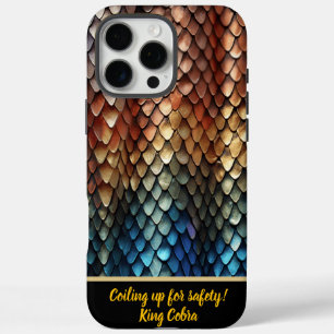 Funda iPhone 16 Pro Max Colores vibrantes de la piel de una serpiente tóxi