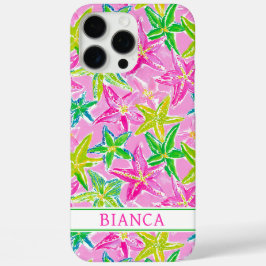Funda iPhone 16 Pro Max Colorful Starfish Monogrammed