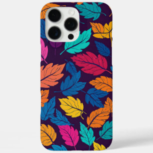Funda iPhone 16 Pro Max Coloridas hojas otoñales patrón de caída vibrante