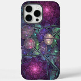 Funda iPhone 16 Pro Max Colorido Glittering Moderno Resumen Arte Fractal