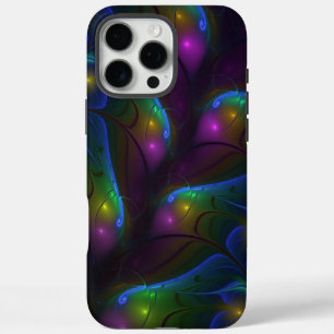 Funda iPhone 16 Pro Max Colorido Luminoso Abstracto Moderno Trippy Fractal