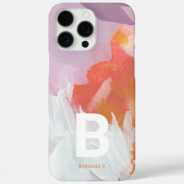 Funda iPhone 16 Pro Max Colorido Resumen Art Monograma Nombre personalizad