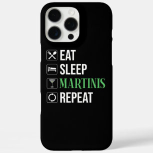 Funda iPhone 16 Pro Max Comer. Dormir. Martinis. Repetir.