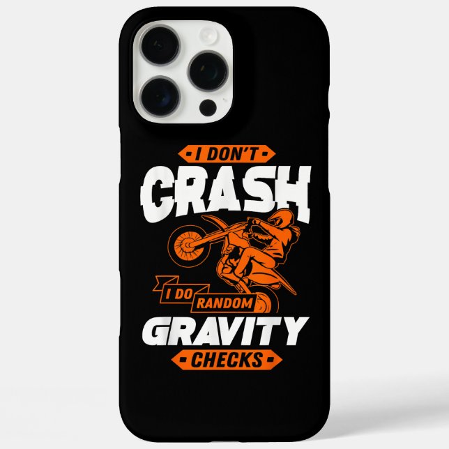 Funda iPhone 16 Pro Max Comprobaciones aleatorias de gravedad - Motocross  (Reverso )