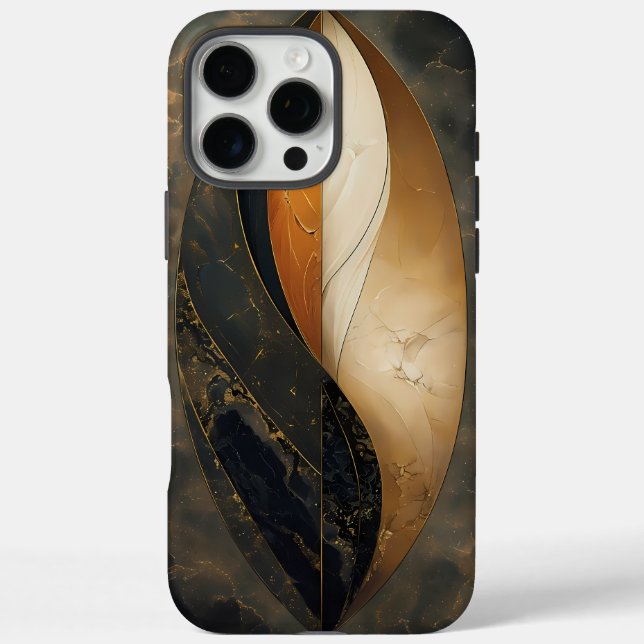 funda iPhone 16 Pro Max con arte cósmico abstracto (Reverso)
