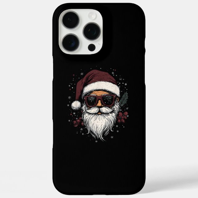 Funda iPhone 16 Pro Max Cool Santa with Sunglasses Christmas (Reverso )