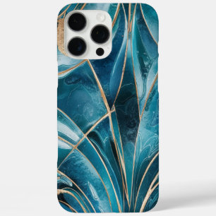 Funda iPhone 16 Pro Max Copper elegante Oro Verde azulado Opulento Femen
