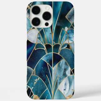 Funda iPhone 16 Pro Max Copper elegante | Oro Verde azulado Opulento Femen