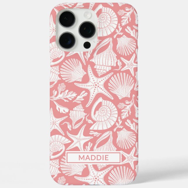 Funda iPhone 16 Pro Max Coral Shells Personalized (Reverso )