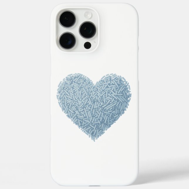 Funda iPhone 16 Pro Max Corazón de salpicadura suave | Bebé Sprinkle (Reverso )