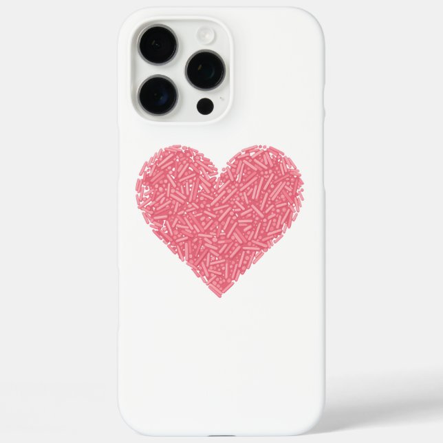 Funda iPhone 16 Pro Max Corazón de salpicadura suave | Bebé Sprinkle (Reverso )